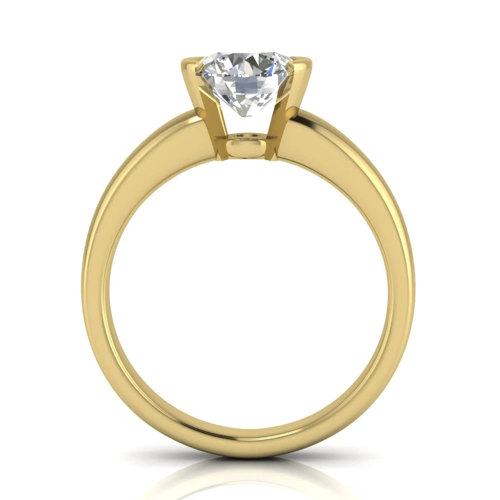 Modern Bezel-Inspired Solitaire Engagement Ring