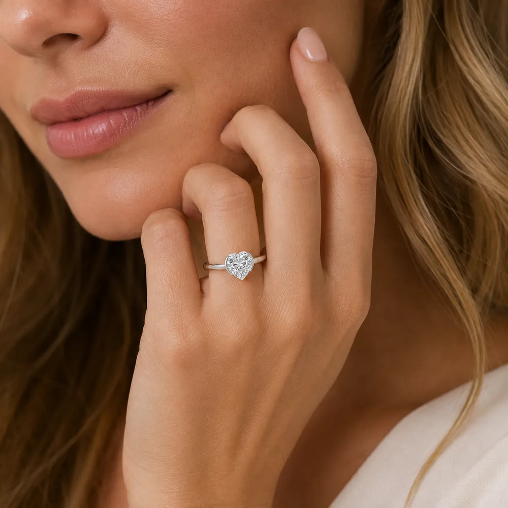 Modern Bezel-Inspired Solitaire Engagement Ring