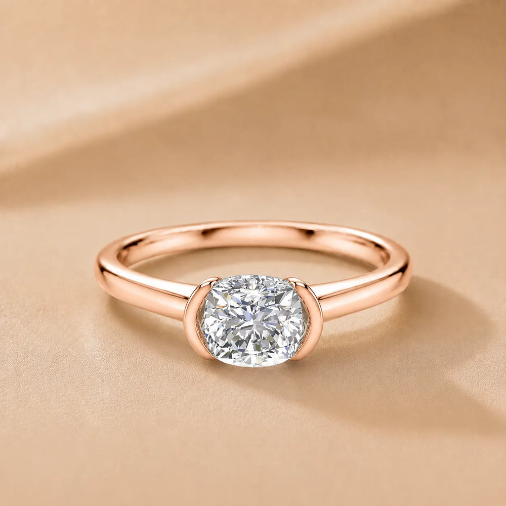 Modern Bezel-Inspired Solitaire Ring