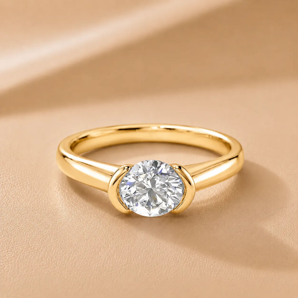 Modern Bezel-Inspired Solitaire Ring