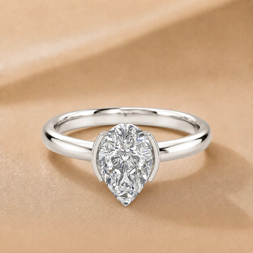 Modern Bezel-Inspired Solitaire Engagement Ring
