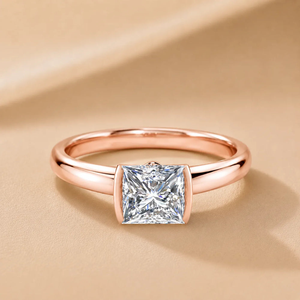 Modern Bezel-Inspired Solitaire Engagement Ring