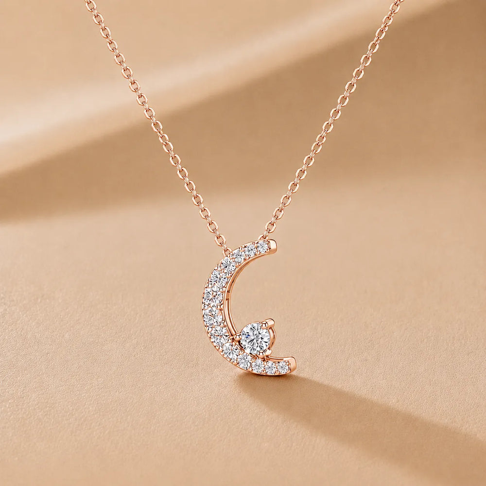 Moonlit Wave Diamond Necklace