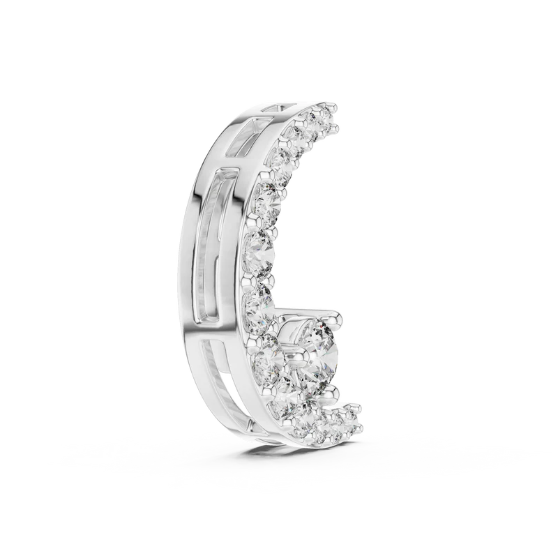 Moonlit Wave Diamond Necklace