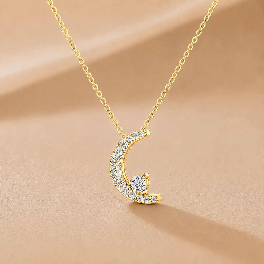 Moonlit Wave Diamond Necklace