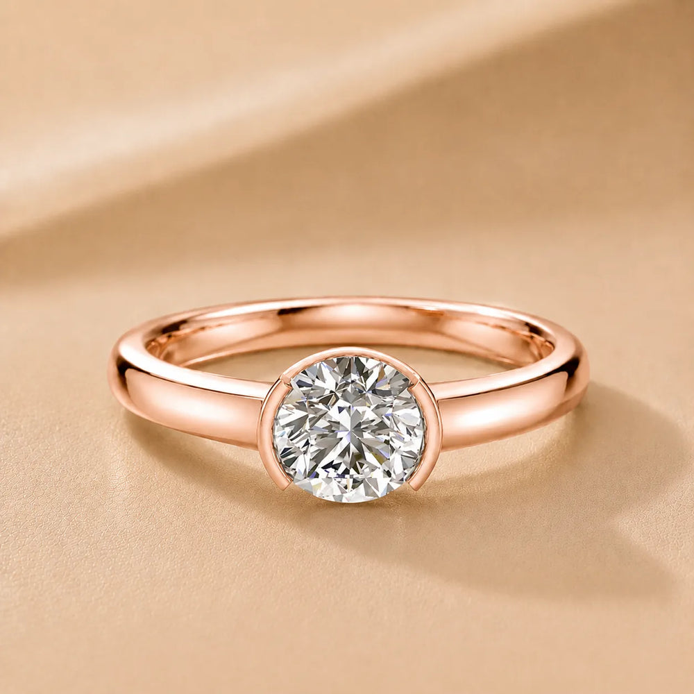 Modern Bezel-Inspired Solitaire Engagement Ring