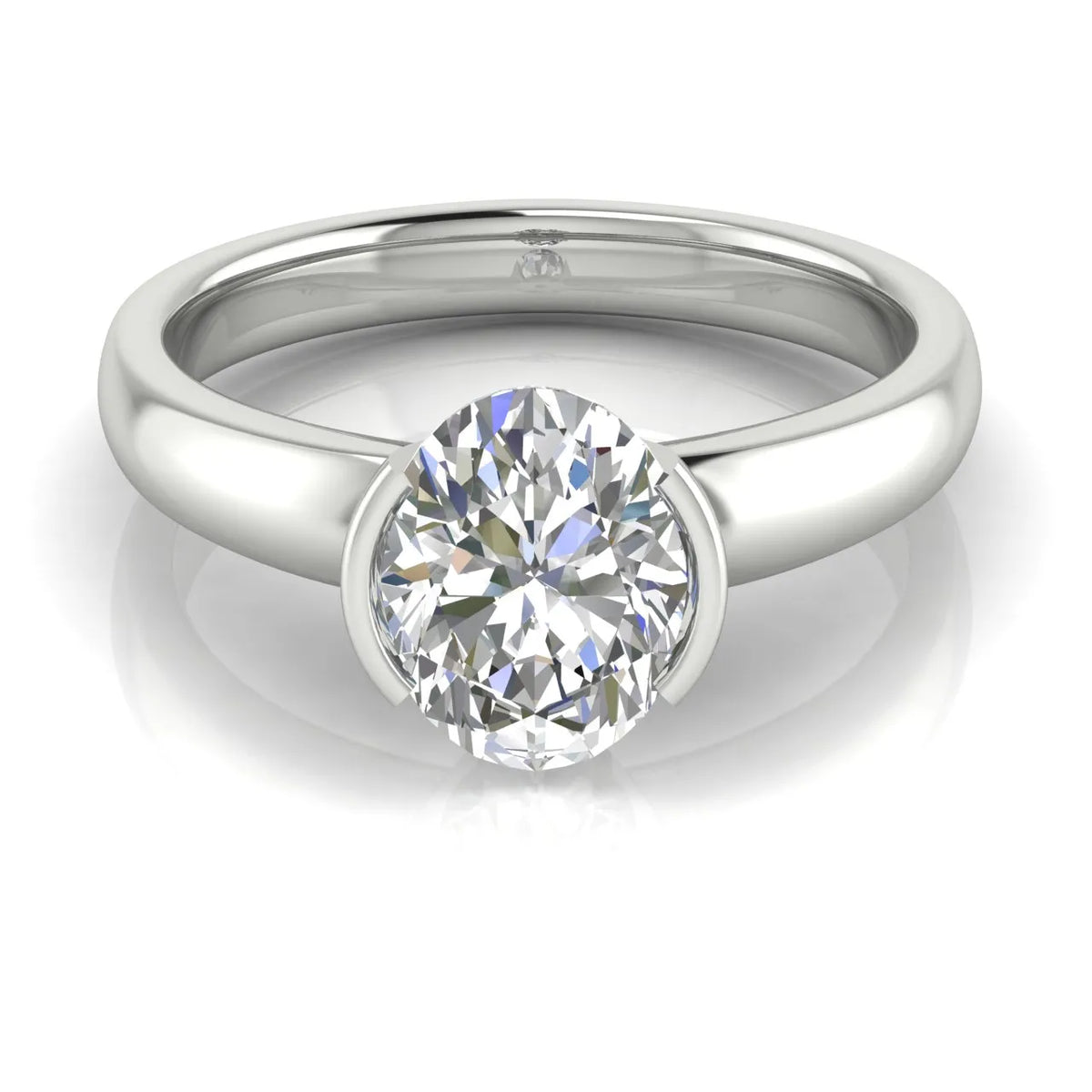 Modern Bezel-Inspired Solitaire Engagement Ring