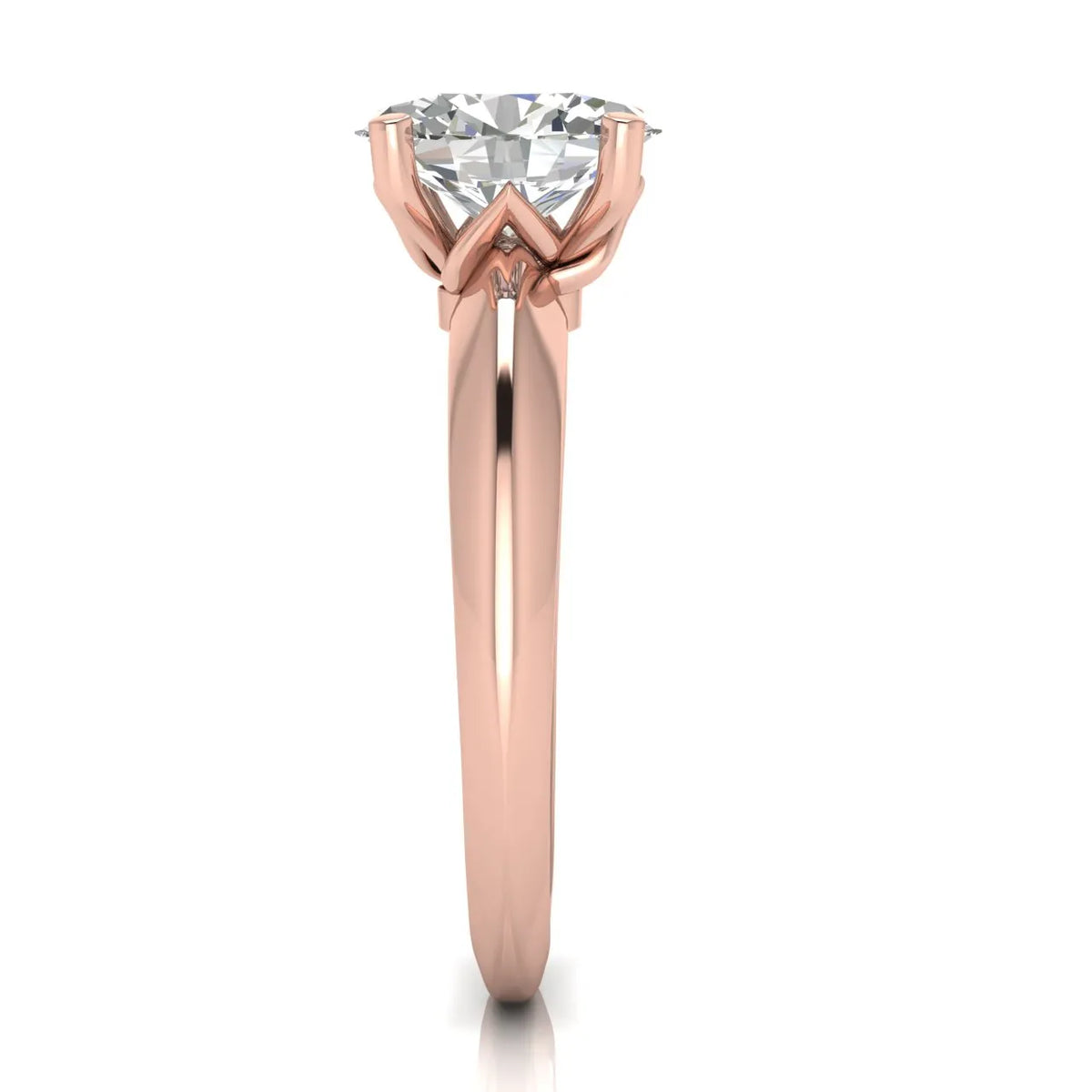 Romantic Solitaire Ring with Elegant Prong Setting