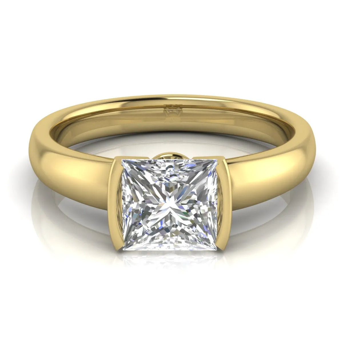 Modern Bezel-Inspired Solitaire Engagement Ring