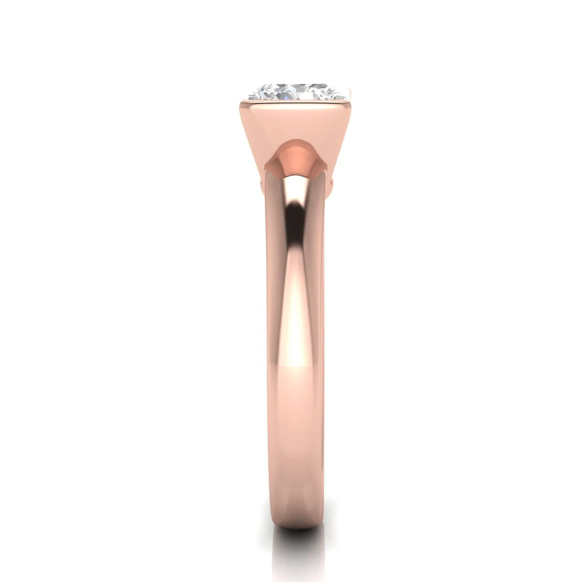 Modern Bezel-Inspired Solitaire Engagement Ring