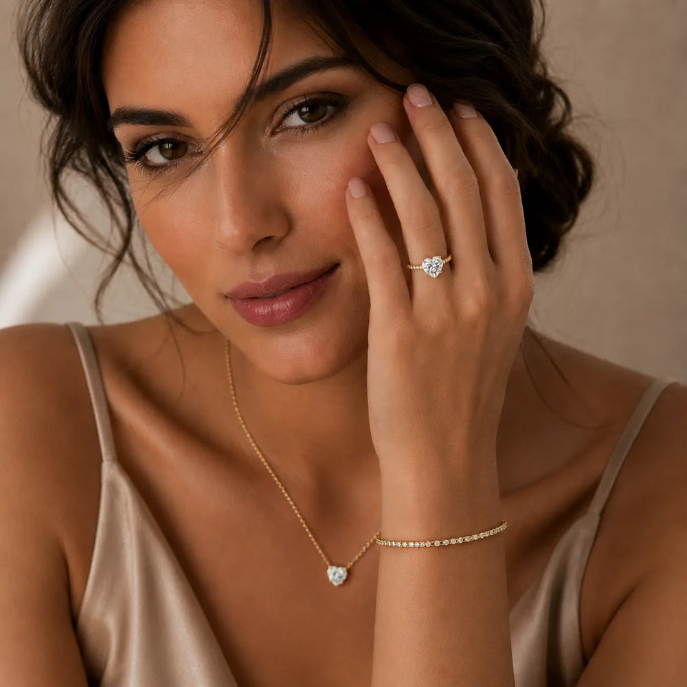 Elegant Pavé Solitaire Engagement Ring