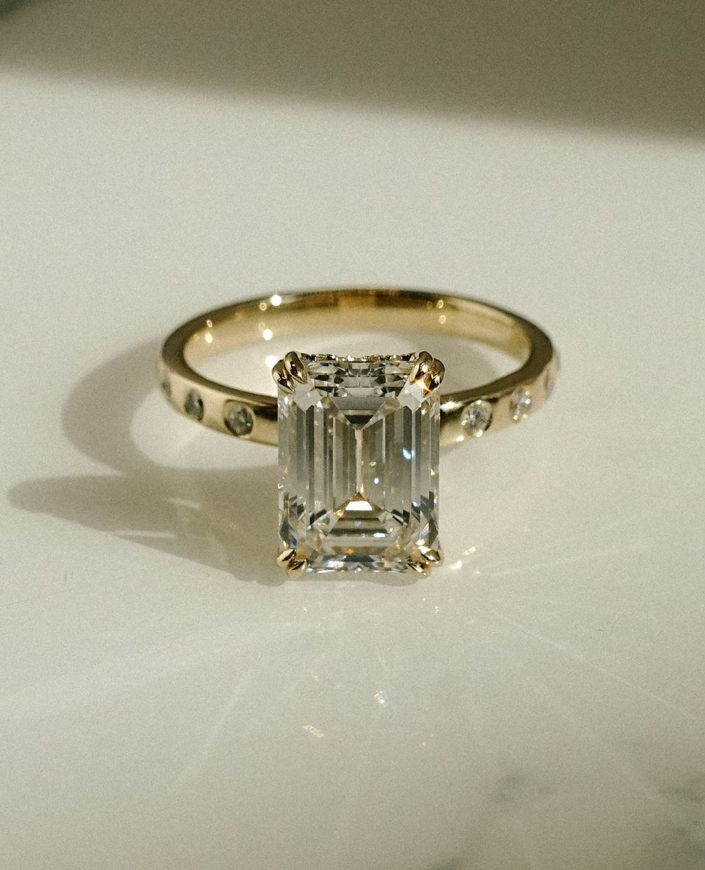 Emerald Cut Labgrown Engagement Ring