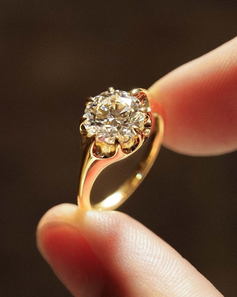 Round Brilliant Cut Labgrown Engagement Ring,