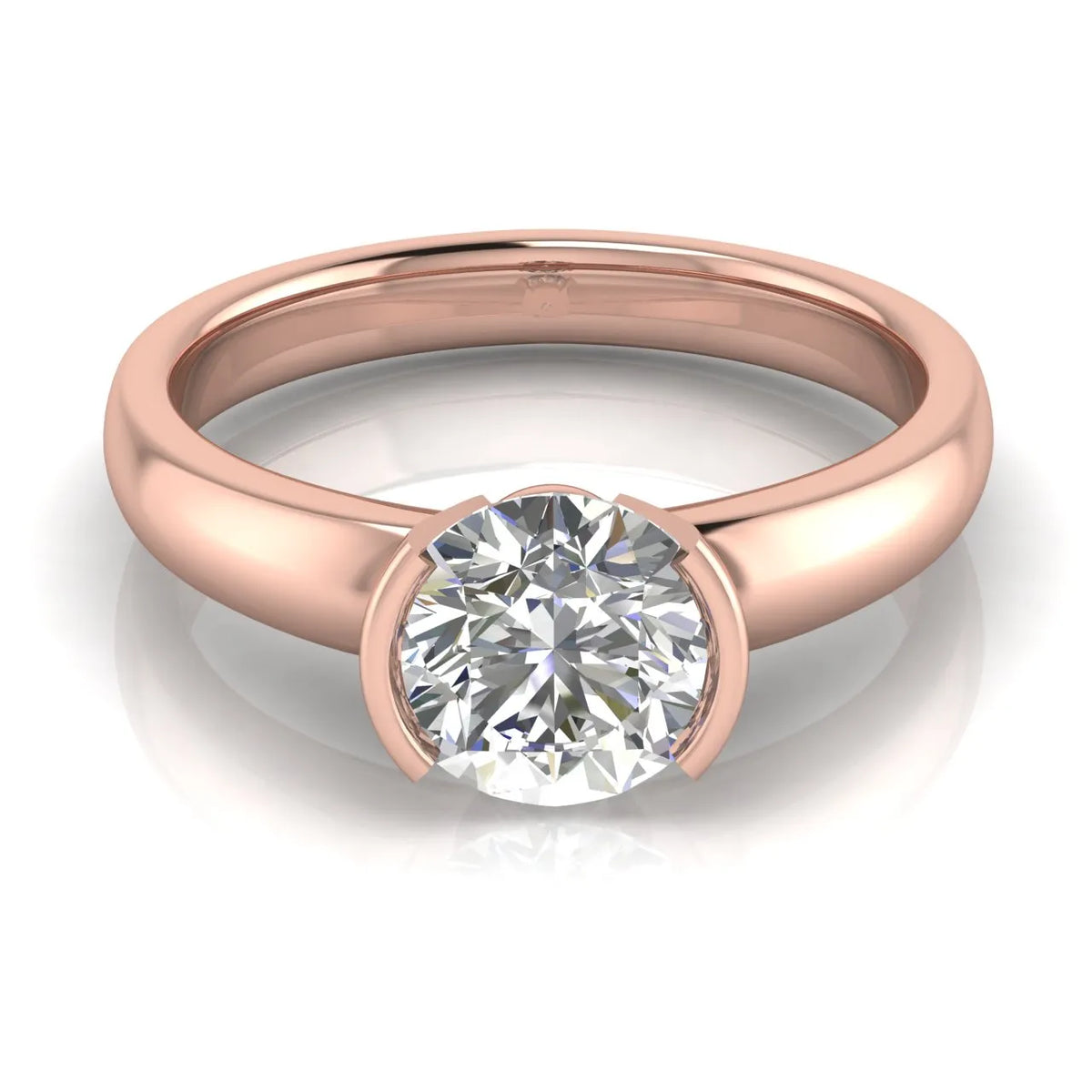 Modern Bezel-Inspired Solitaire Engagement Ring