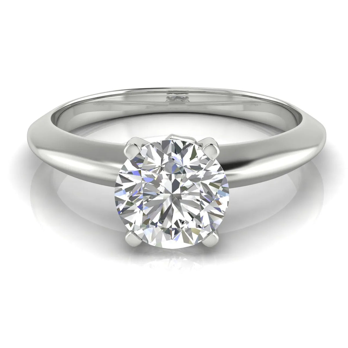 Romantic Solitaire Ring with Elegant Prong Setting