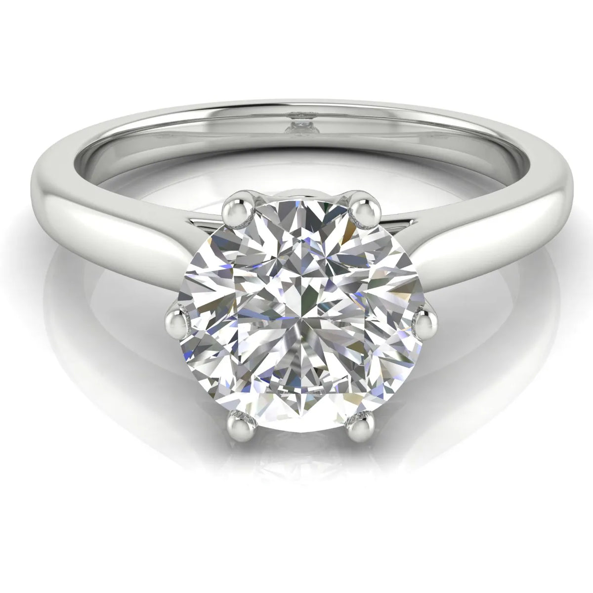 Romantic Solitaire Ring with Timeless Design
