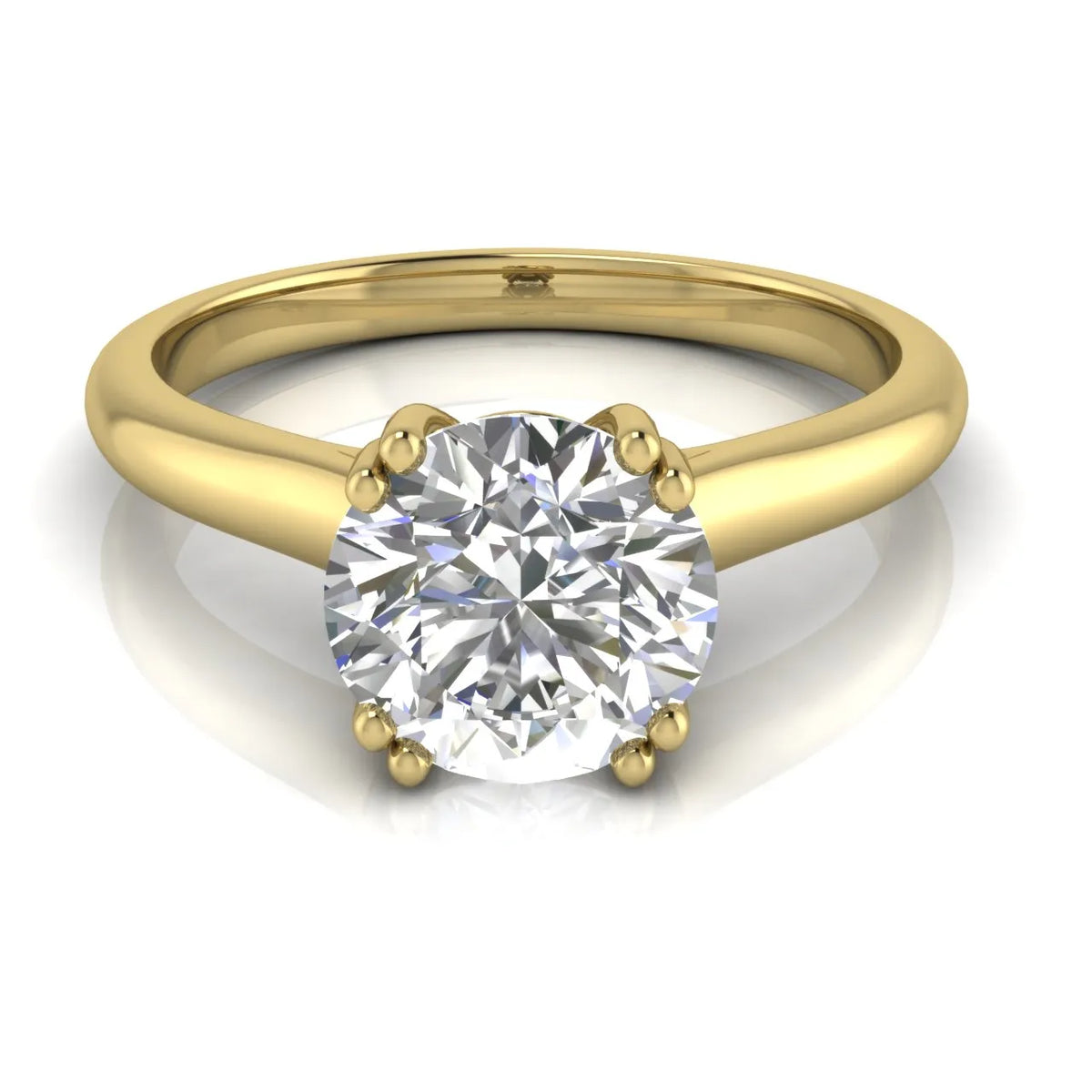 Elegant Solitaire Ring with Refined Prong Setting