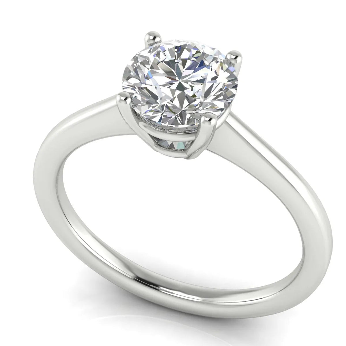 Vintage-Inspired Milgrain Engagement Ring – Round (925 Sterling Silver)