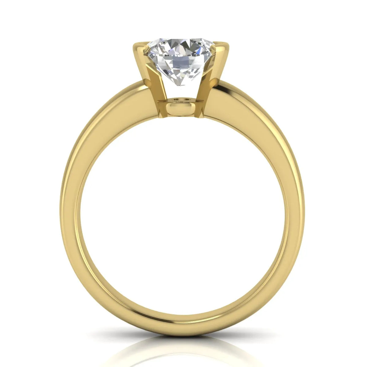 Modern Bezel-Inspired Solitaire Engagement Ring