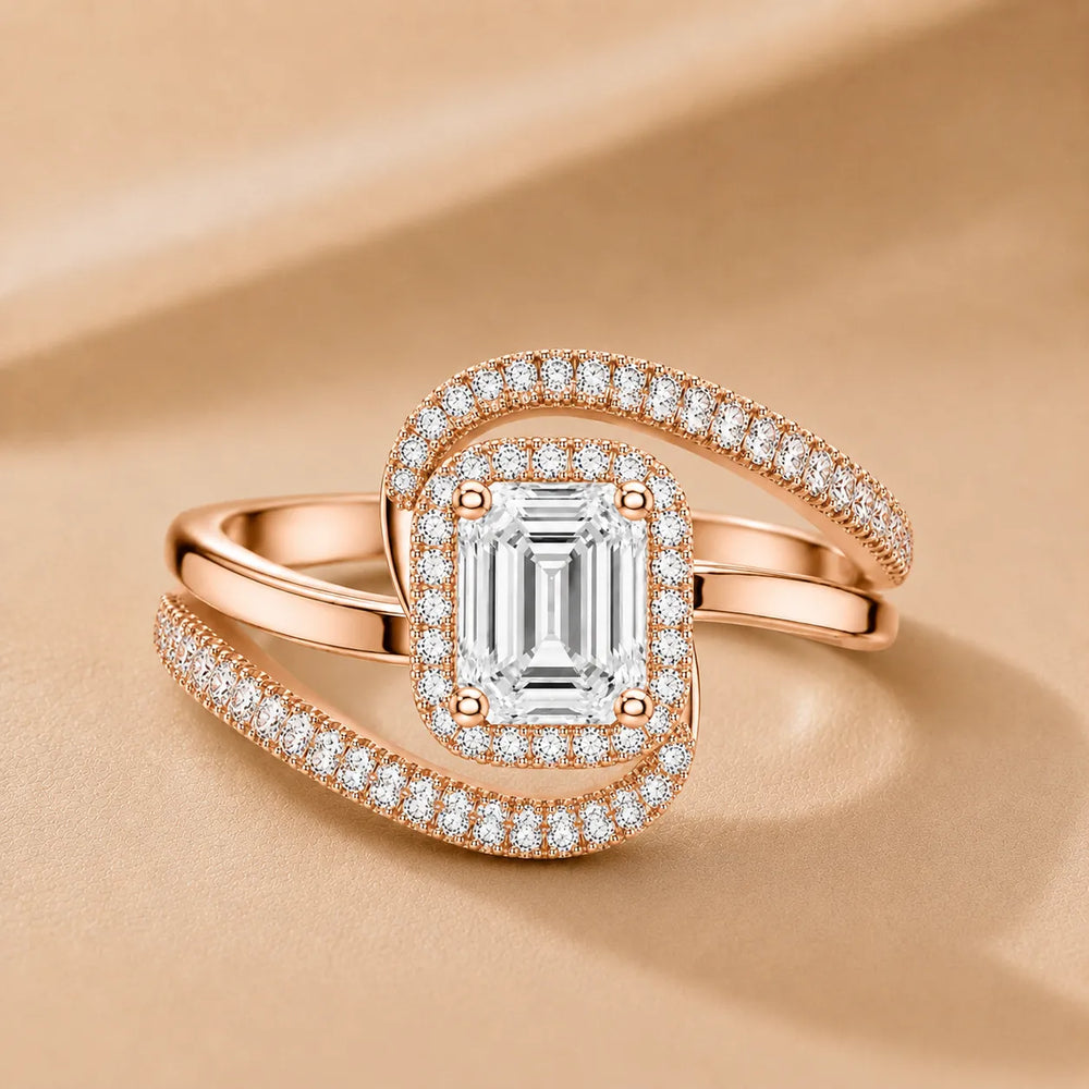 Oval Radiance Twist Engagement Ring