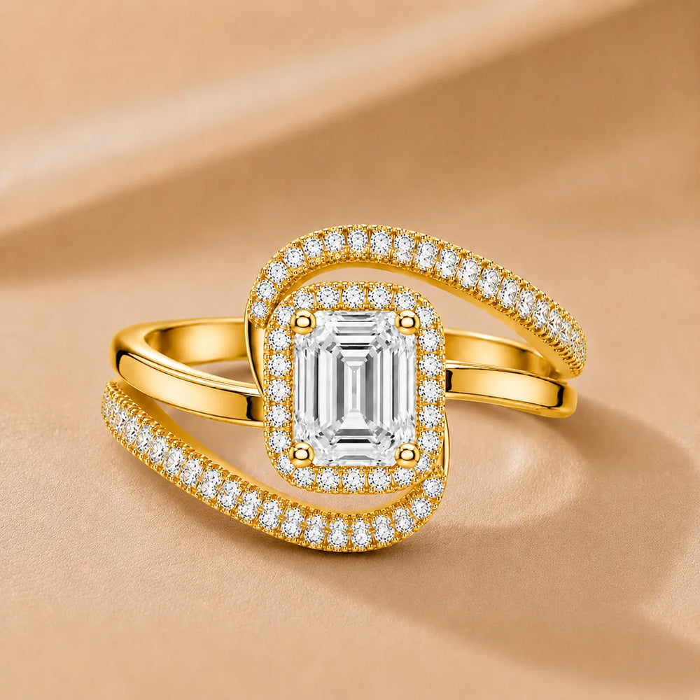 Oval Radiance Twist Engagement Ring