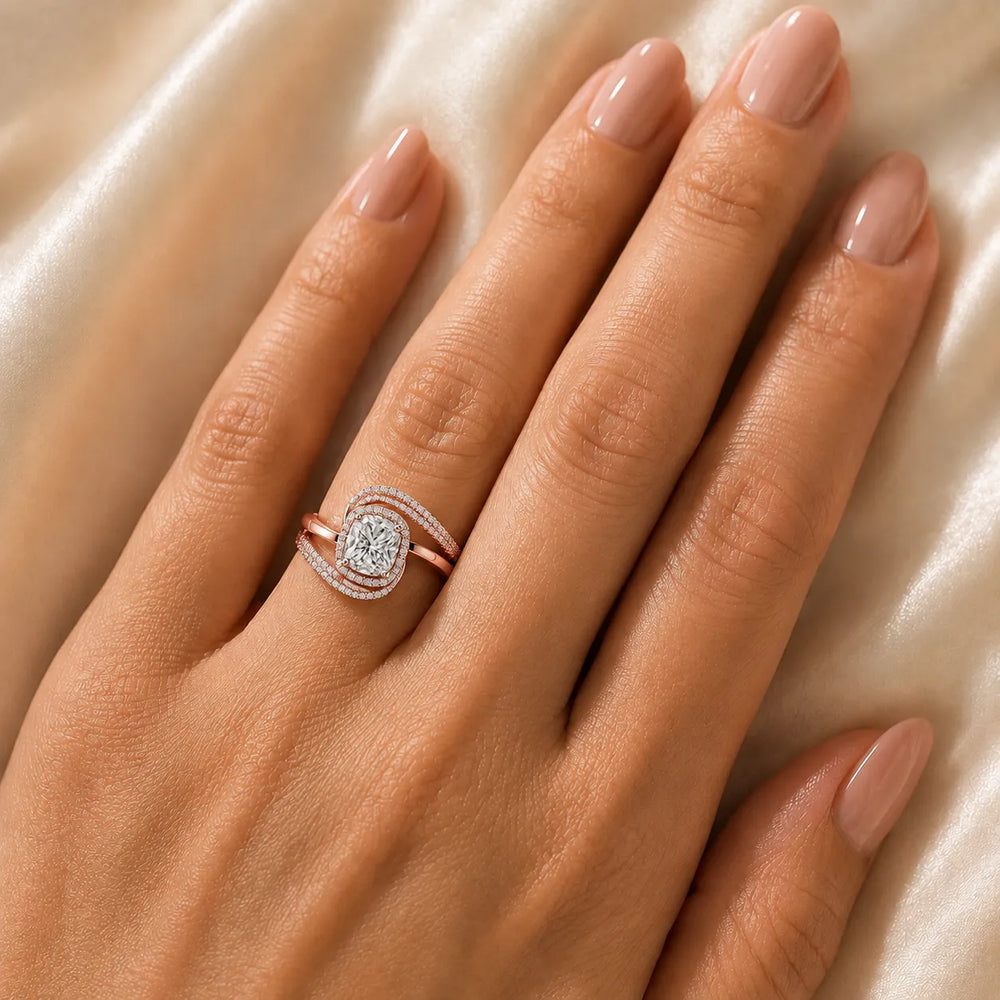 Oval Radiance Twist Engagement Ring