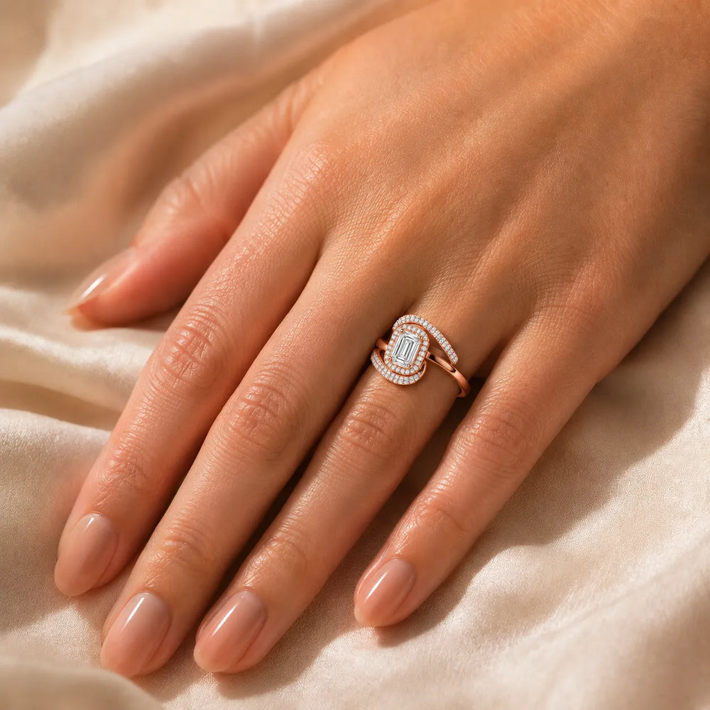 Oval Radiance Twist Engagement Ring