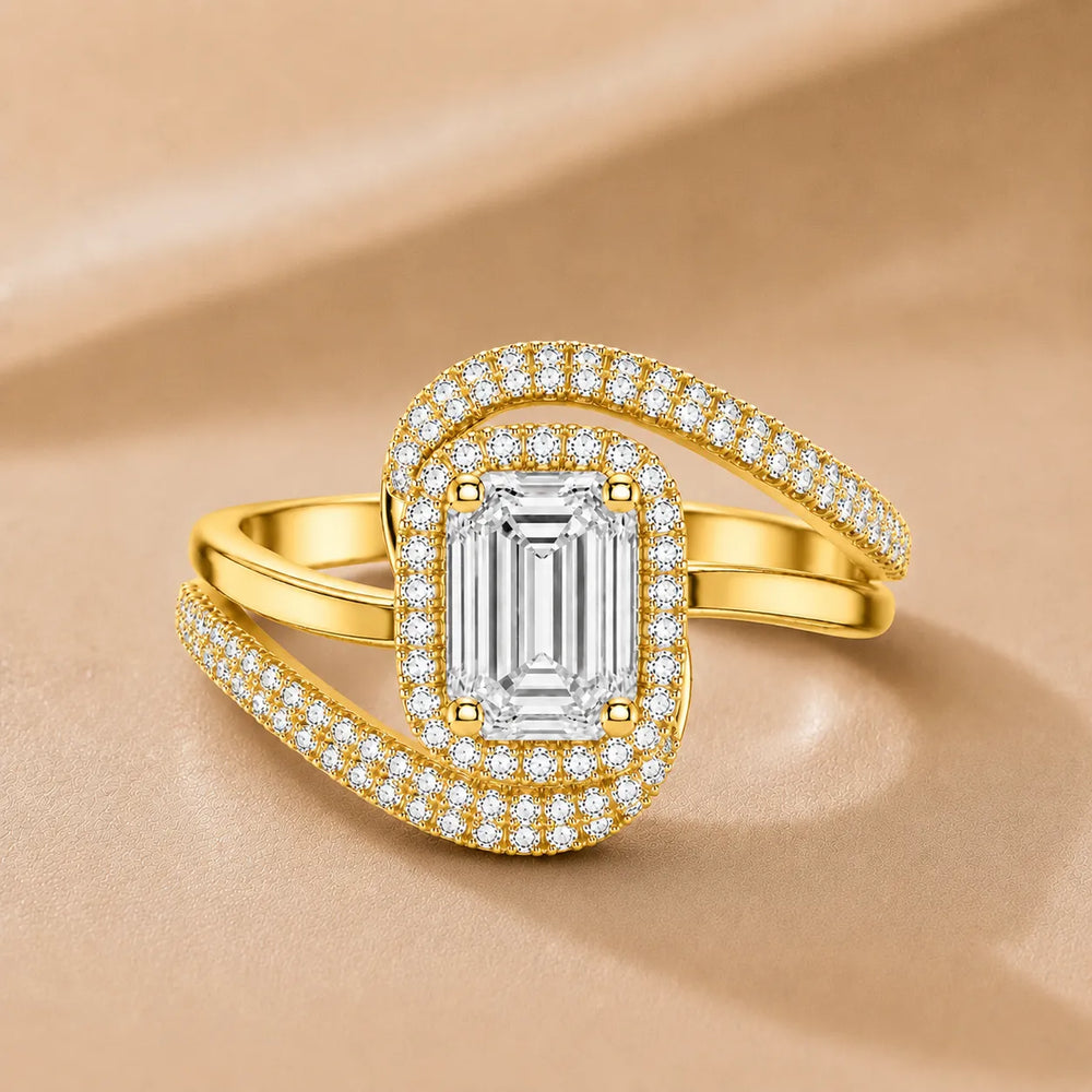 Oval Radiance Twist Engagement Ring