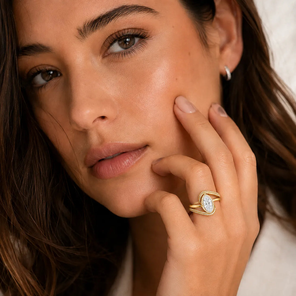Oval Radiance Twist Engagement Ring