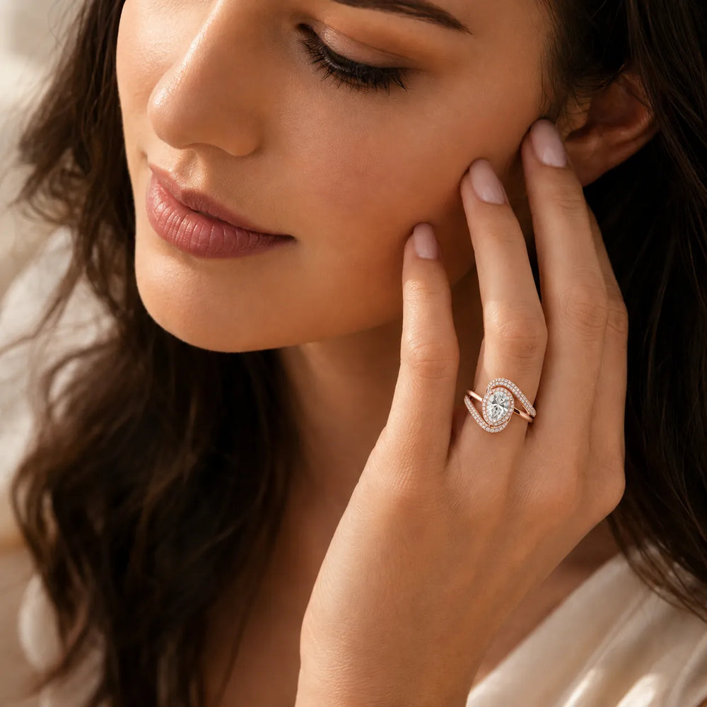 Oval Radiance Twist Engagement Ring