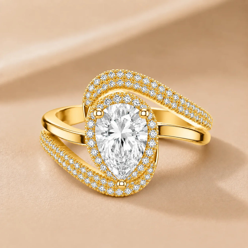 Oval Radiance Twist Engagement Ring