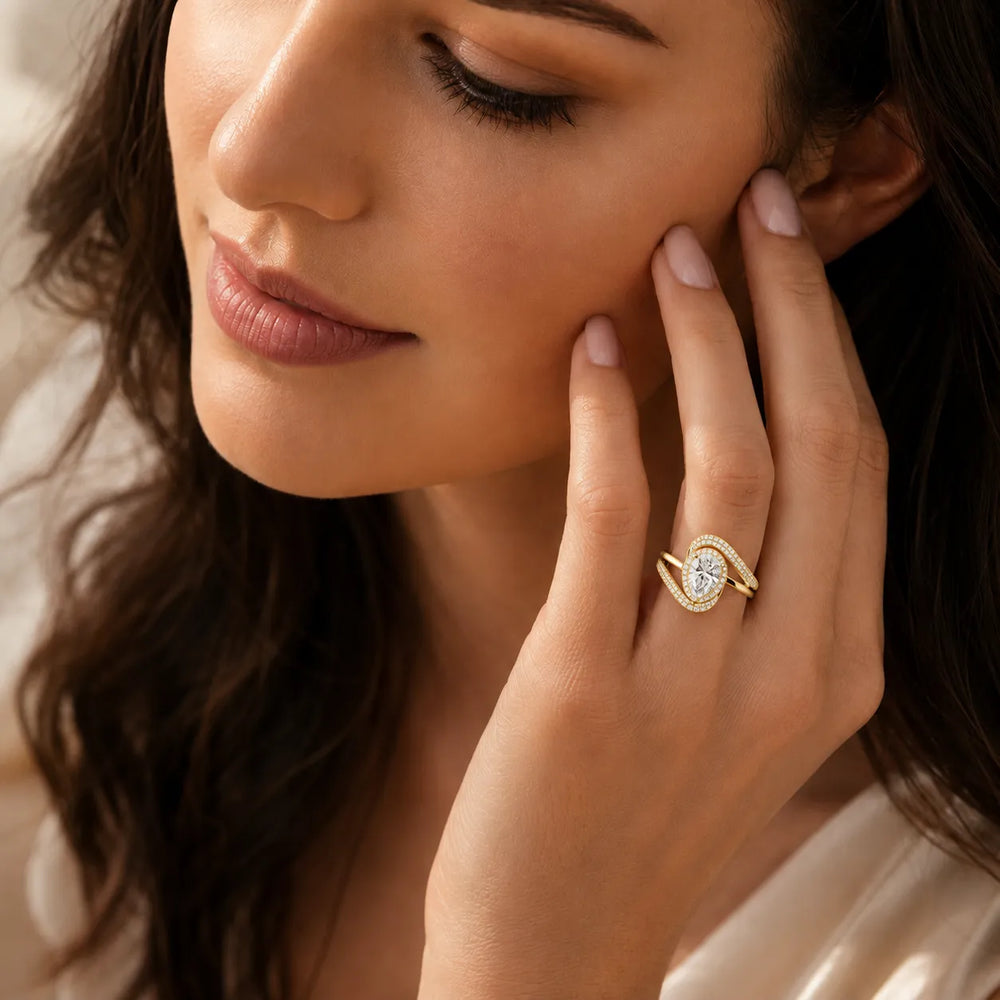 Oval Radiance Twist Engagement Ring