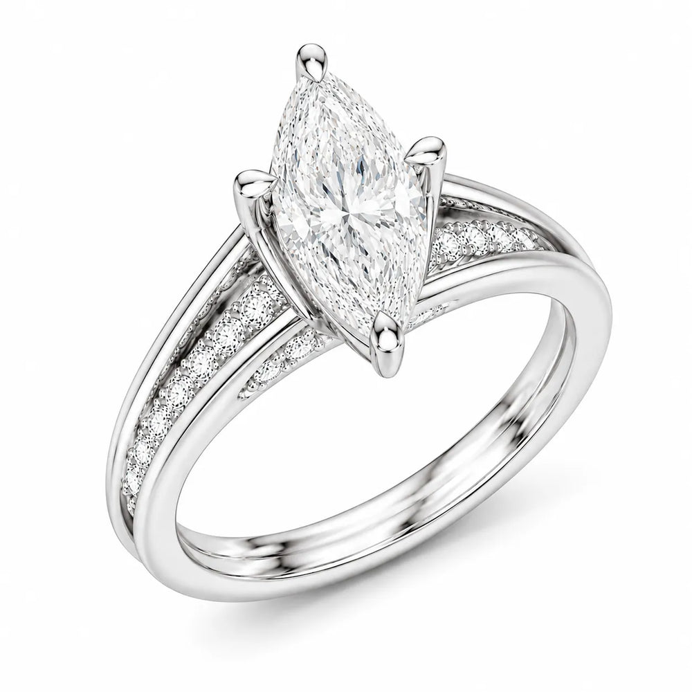 Step-Cut Harmony Radiance Halo Ring