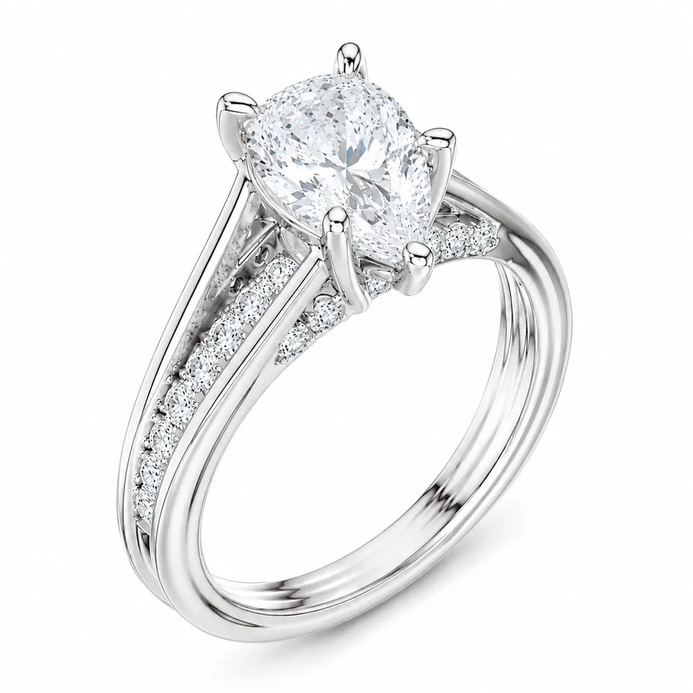 Step-Cut Harmony Radiance Halo Ring