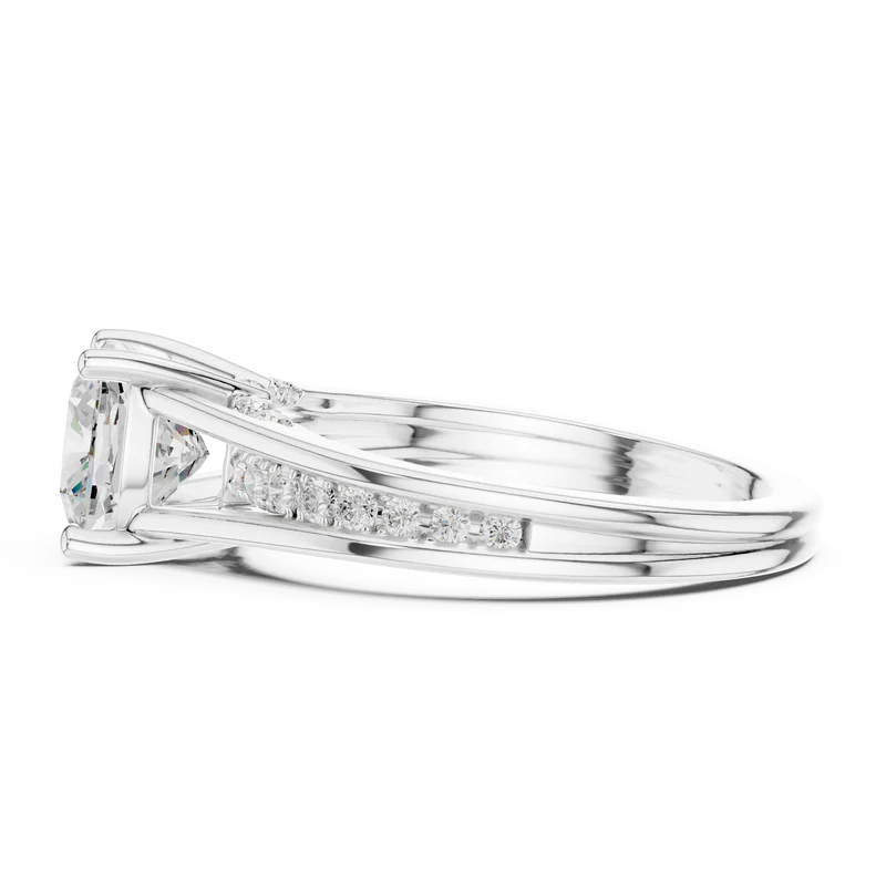Step-Cut Harmony Radiance Halo Ring