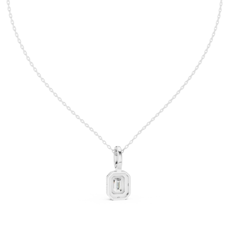 Emerald Halo Necklace Radiance Pendant