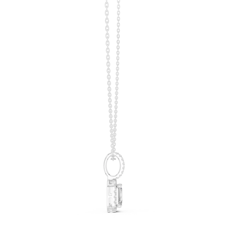 Emerald Halo Necklace Radiance Pendant