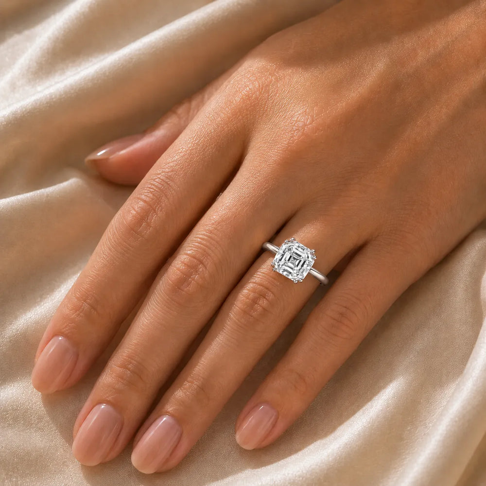 Elegant Solitaire Ring with Refined Prong Setting
