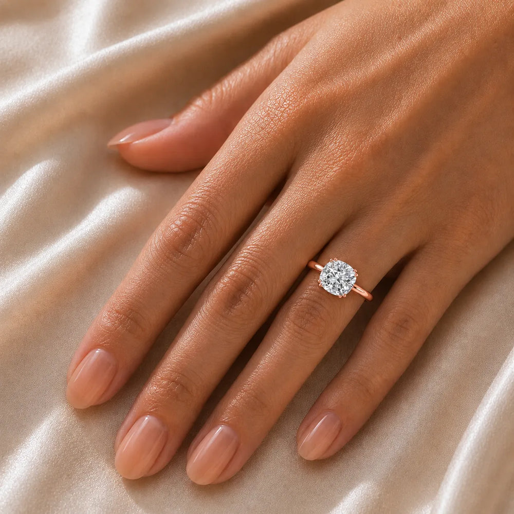 Elegant Solitaire Ring with Refined Prong Setting