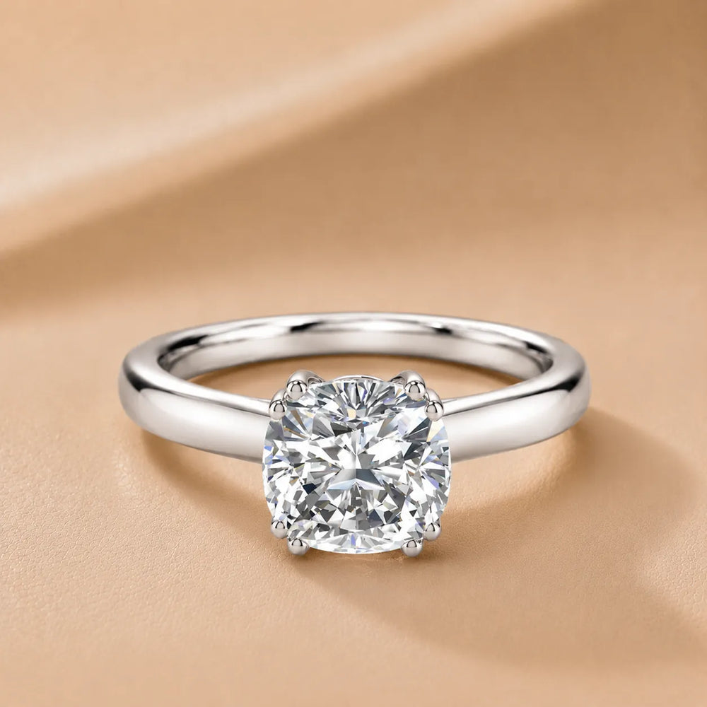 Elegant Solitaire Ring with Refined Prong Setting