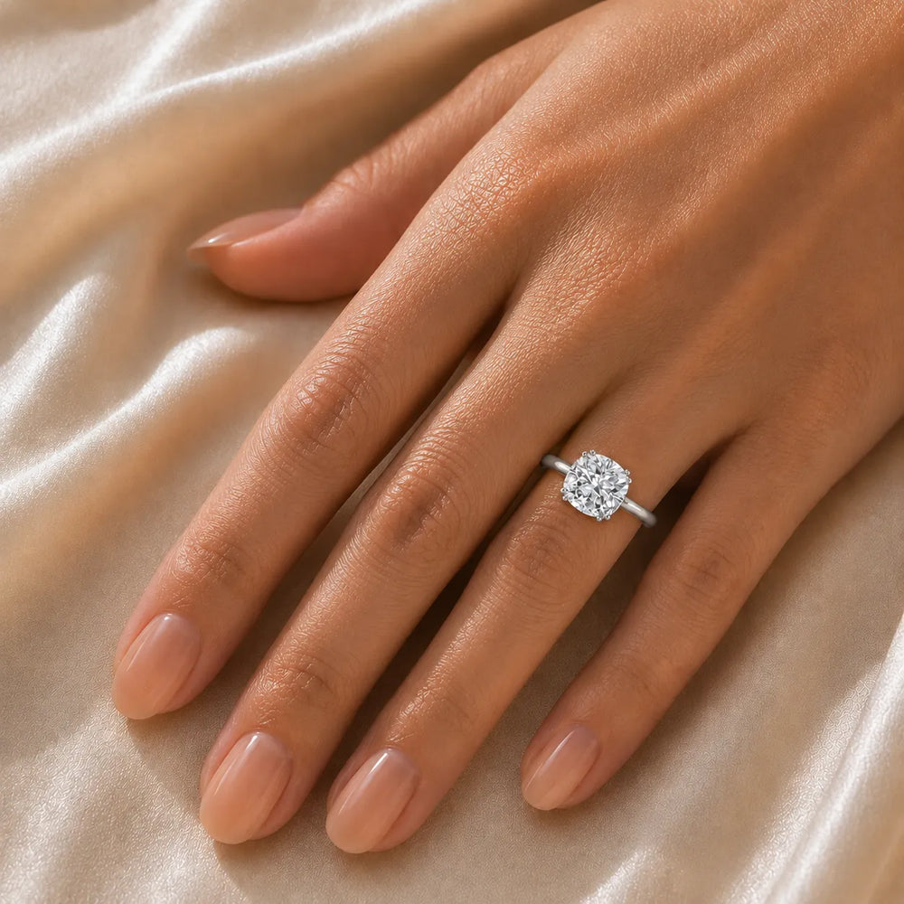 Elegant Solitaire Ring with Refined Prong Setting