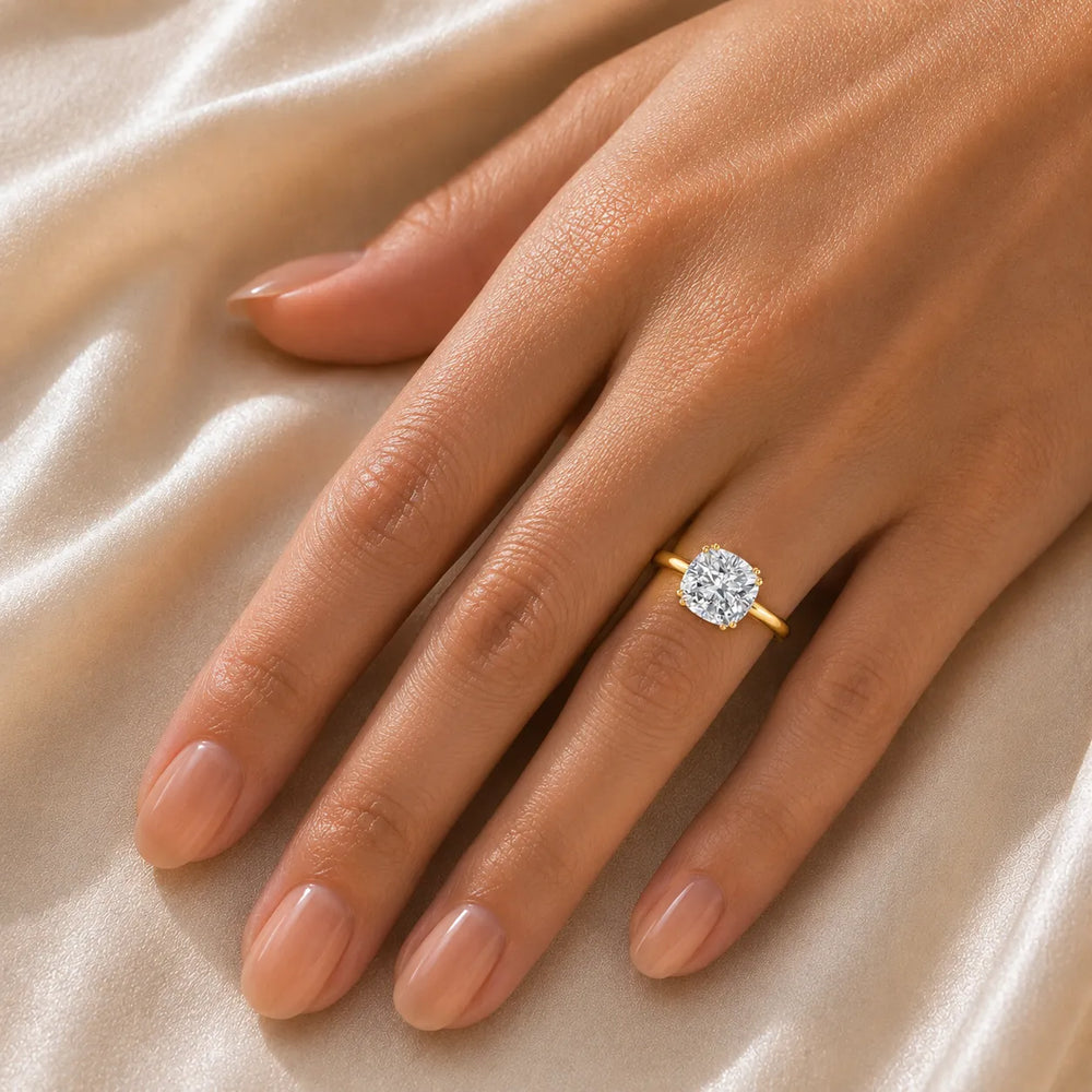Elegant Solitaire Ring with Refined Prong Setting