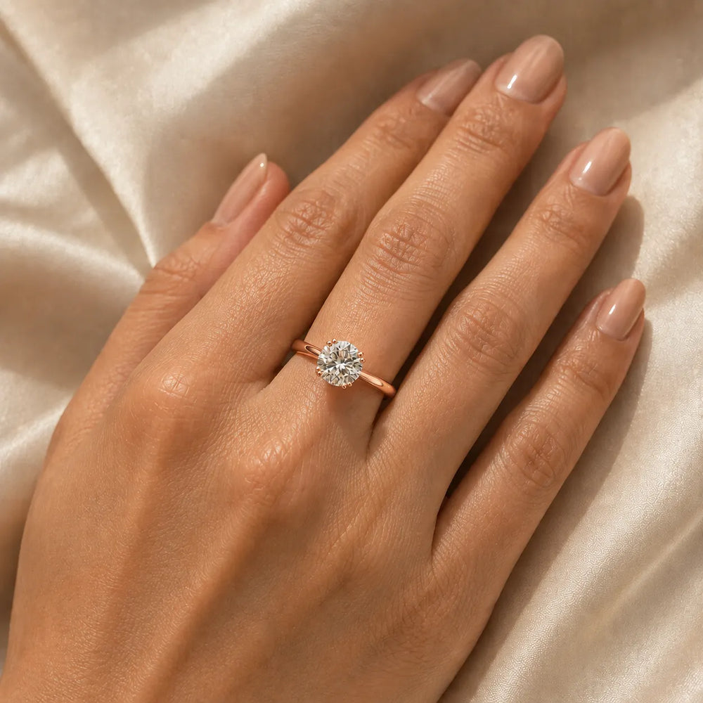 Elegant Solitaire Ring with Refined Prong Setting