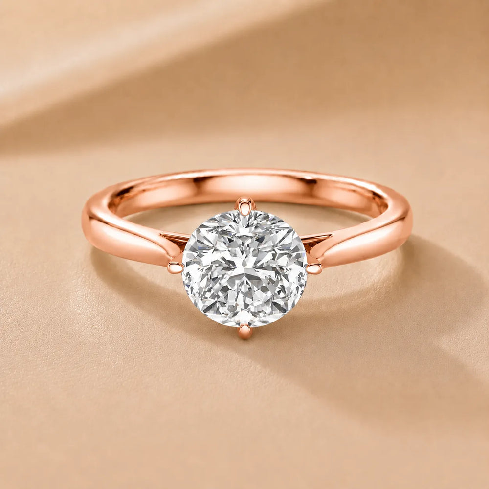 Classic Solitaire Engagement Ring with Refined Setting