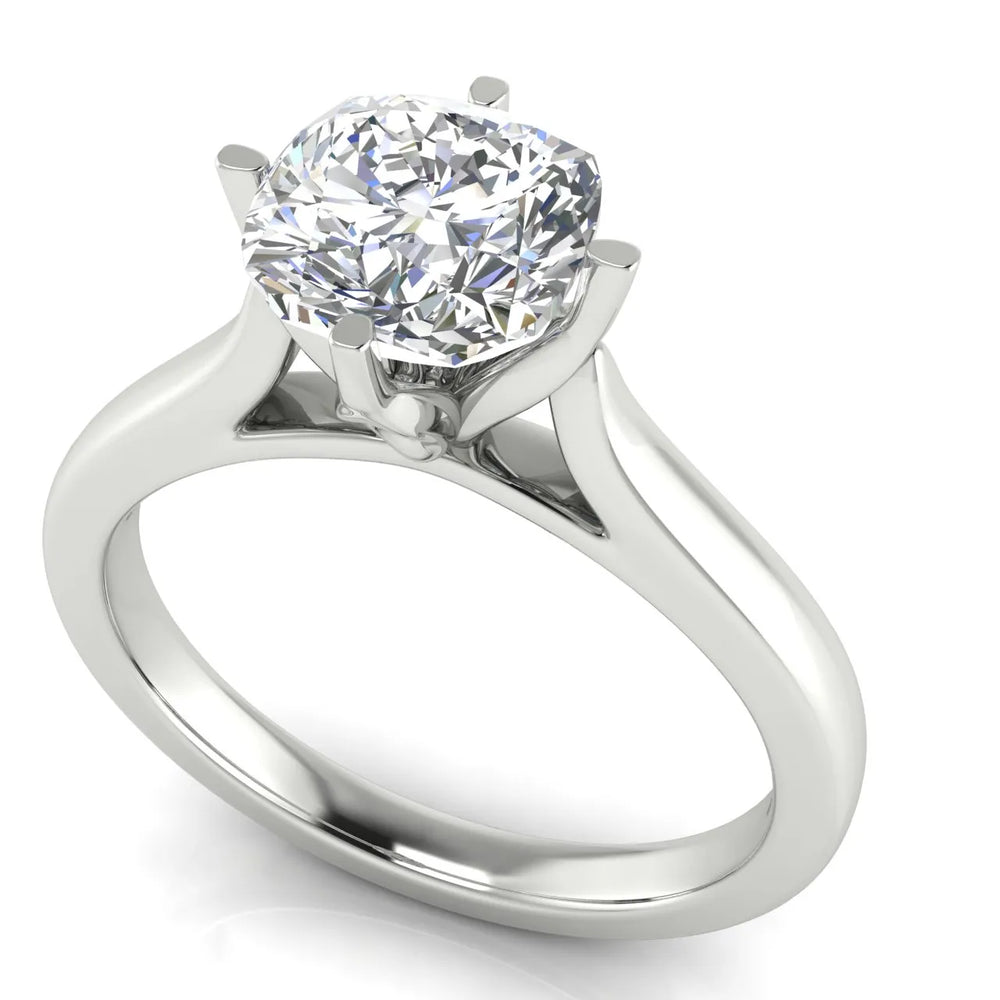 Classic Solitaire Engagement Ring with Refined Setting