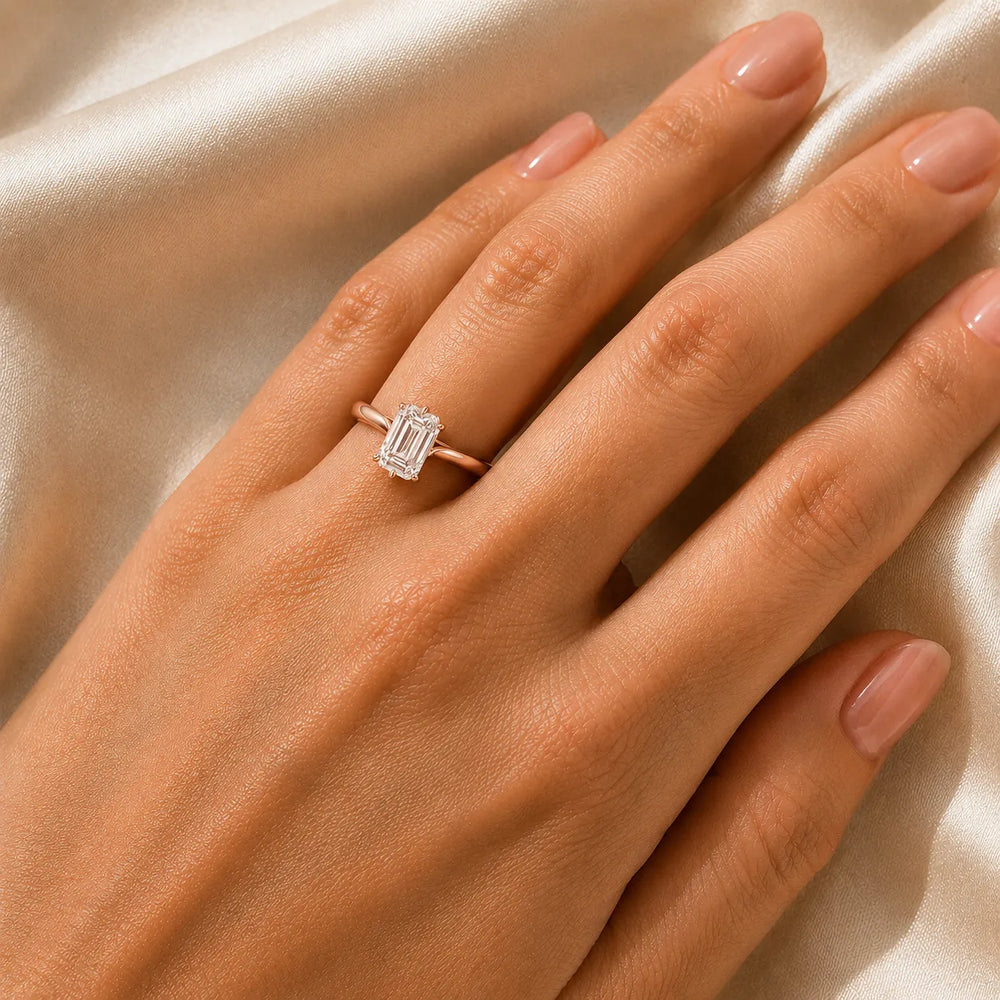 Classic Solitaire Engagement Ring with Refined Setting