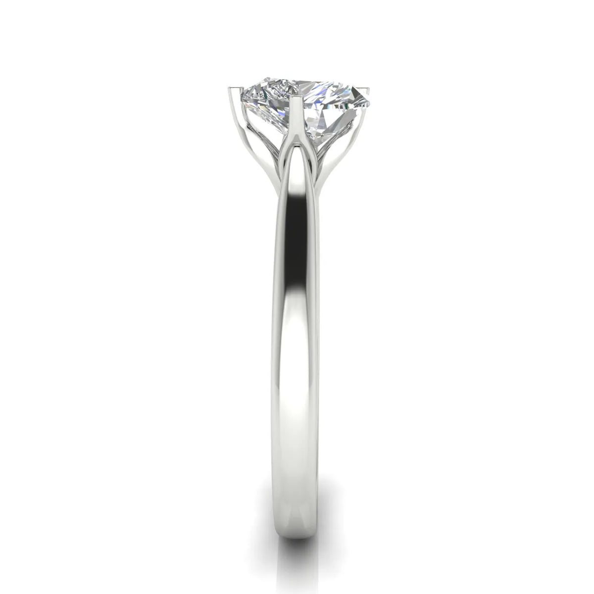 Classic Solitaire Engagement Ring with Refined Setting