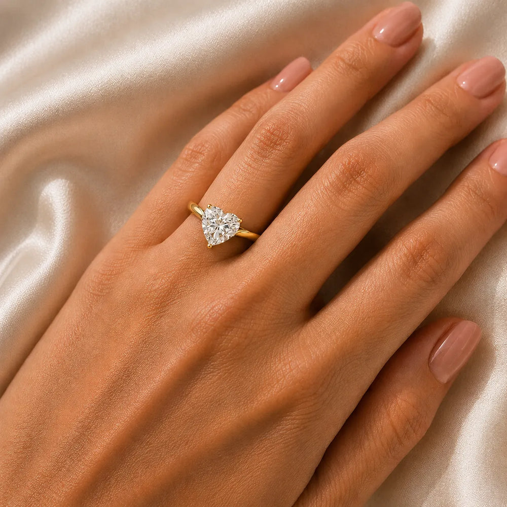 Classic Solitaire Engagement Ring with Refined Setting