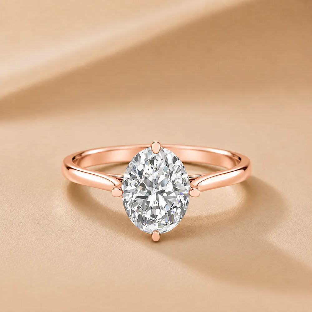 Classic Solitaire Engagement Ring with Refined Setting