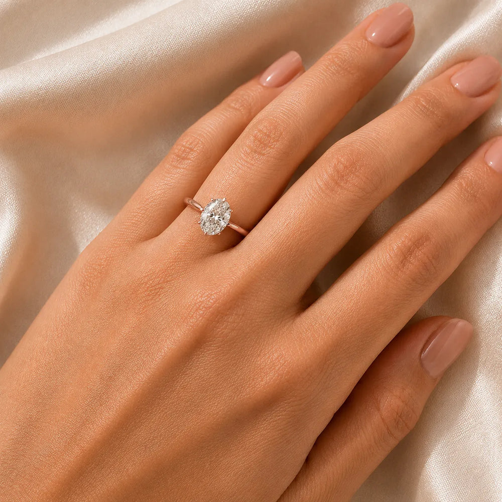 Classic Solitaire Engagement Ring with Refined Setting